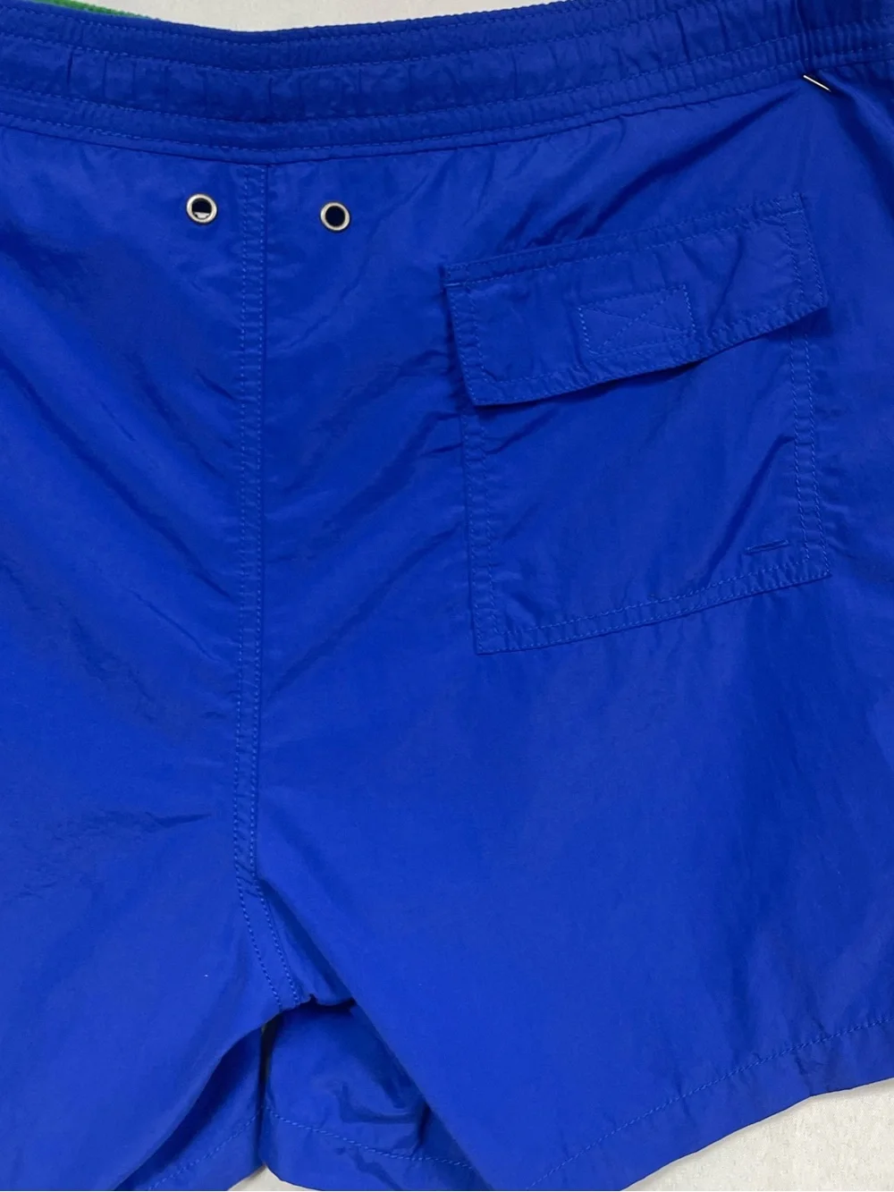 90s Polo Ralph Lauren Swim Trunks Blue Logo Med Bathing Suit Shorts Sports Beach